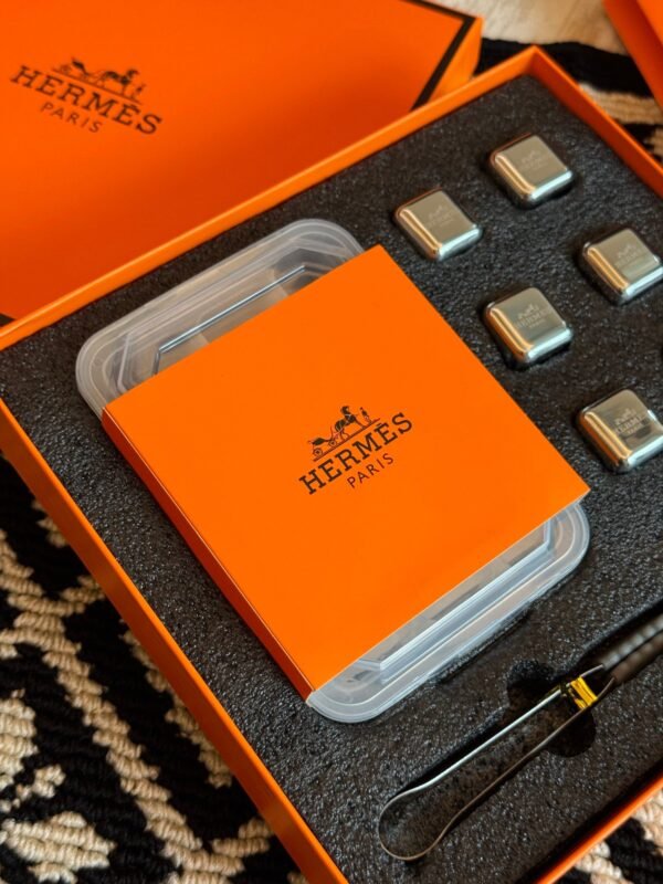 Hermes metal ice cubes