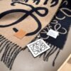 Loewe handwritten logo double-sided graffiti scarf