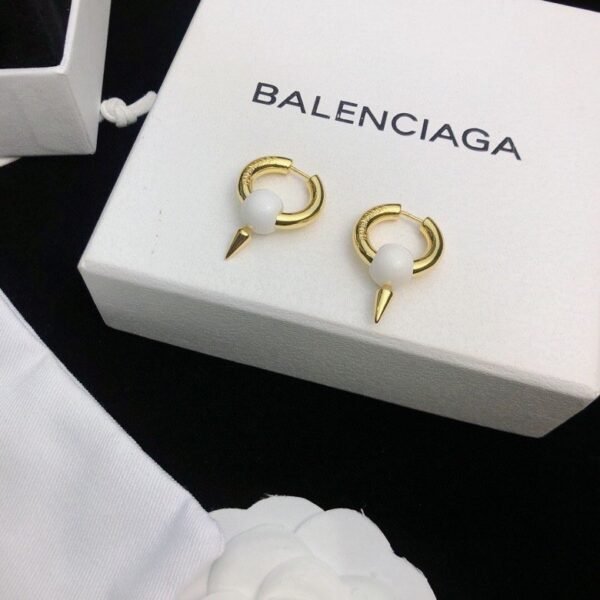 Balenciaga new stud brass plated 18k gold