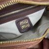MiuMiu top layer suede calfskin bowling bag 22×10.5×7.5 cm