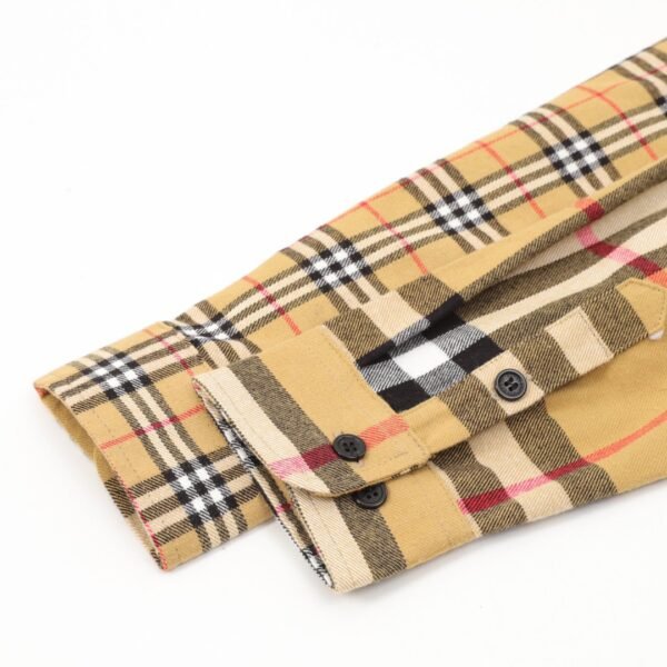 burberry double-brushed striped pair check classic shirt