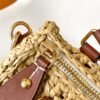Louis Vuitton top original single Raffia nano speedy handbag