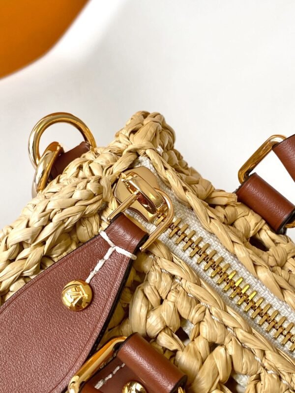 Louis Vuitton top original single Raffia nano speedy handbag