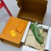 Louis Vuitton & tyler trainer green embossed shoes