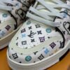 Louis Vuitton trainer beige graffiti leather