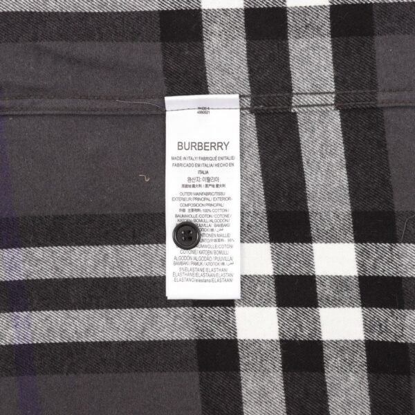 burberry double-brushed striped pair check classic shirt