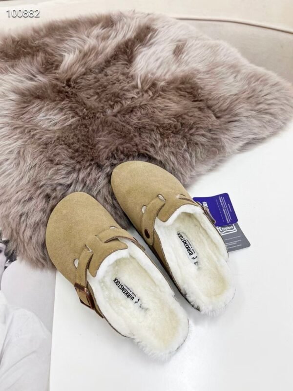 birkenstock original wool slippers imported mercerized cowhide suede upper