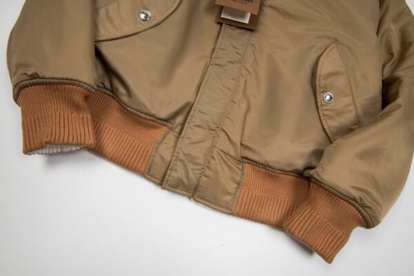 Burberry double-sided logo pattern khaki double-sided fleece coat