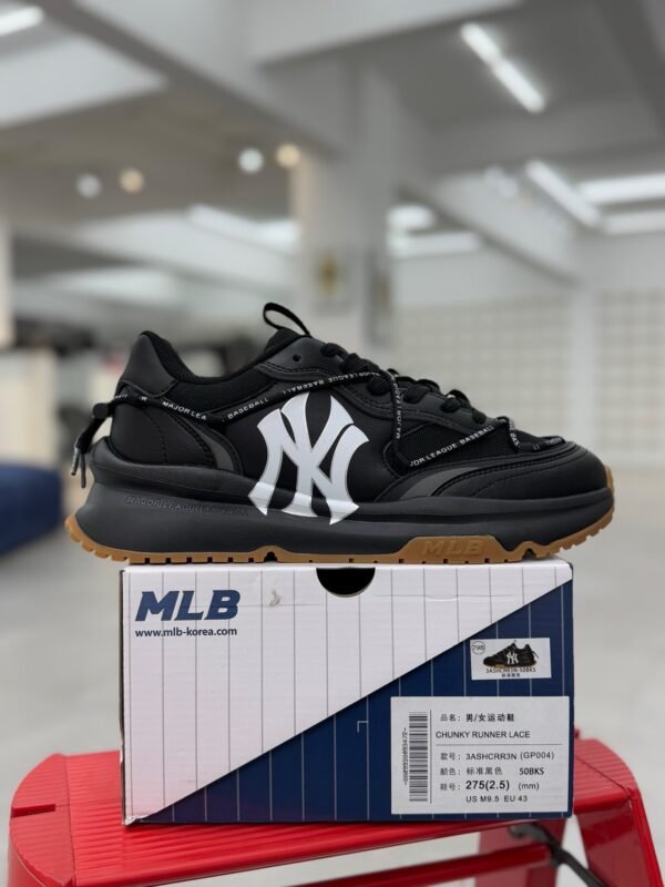 MLB chunky runner Running shoes black raw rubber strap