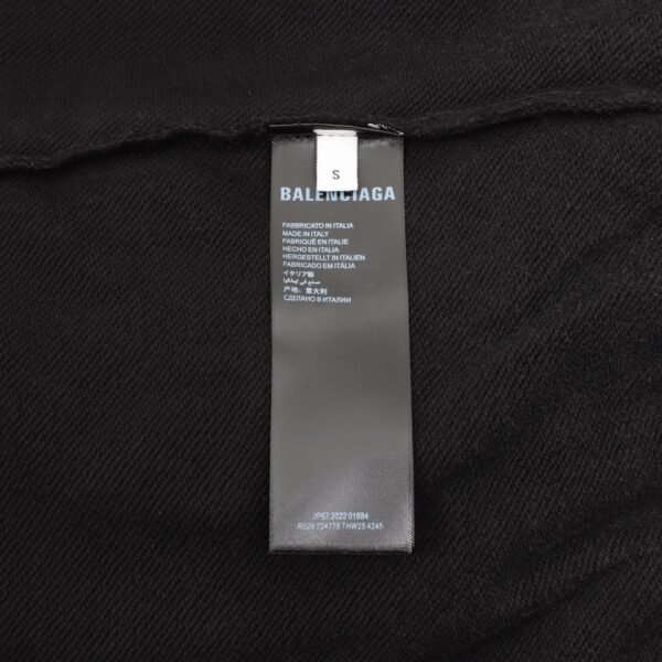 Balenciaga washed holes letter printed round neck hoodie