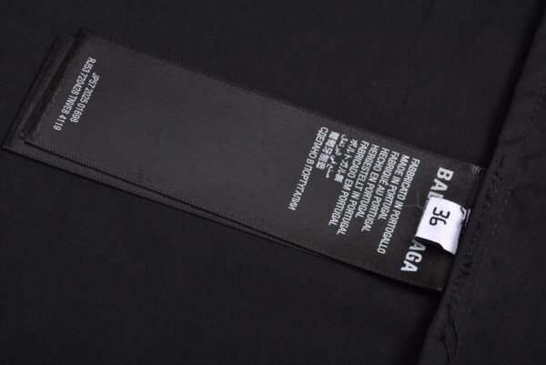 Balenciaga red tape LOGO short-sleeved shirt