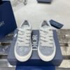 Dior original casual shoes diamond pattern canvas inlay
