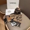 Loewe handwritten logo double-sided graffiti scarf