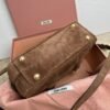 MiuMiu top layer suede calfskin bowling bag 22×10.5×7.5 cm