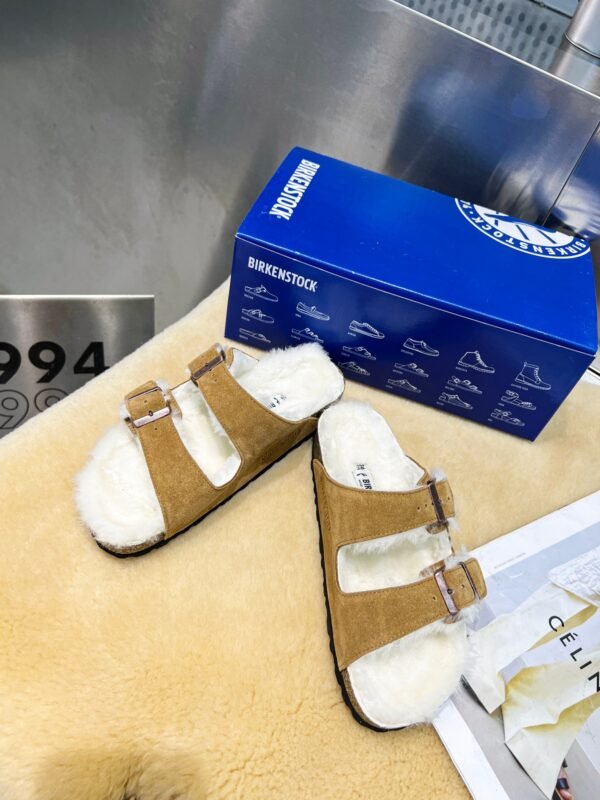 birkenstock original wool slippers imported mercerized cowhide suede upper