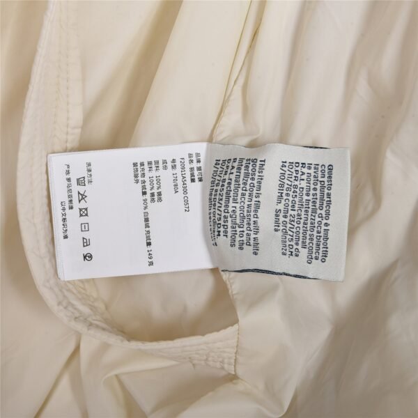 Moncer white fritillary bright patent leather short down jacket