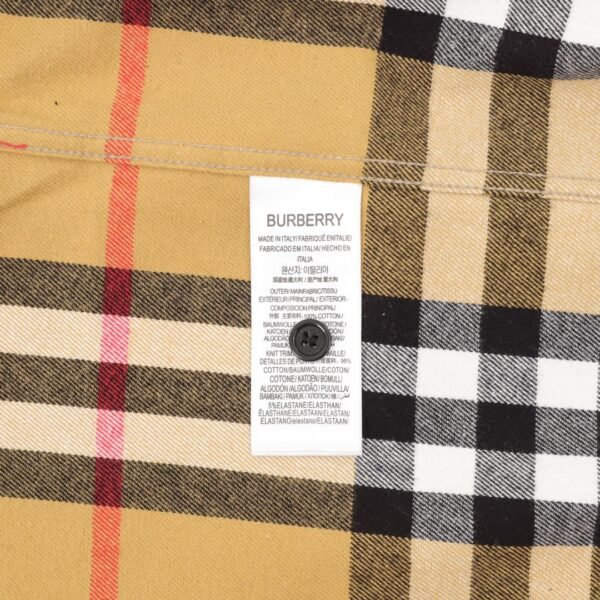 burberry double-brushed striped pair check classic shirt