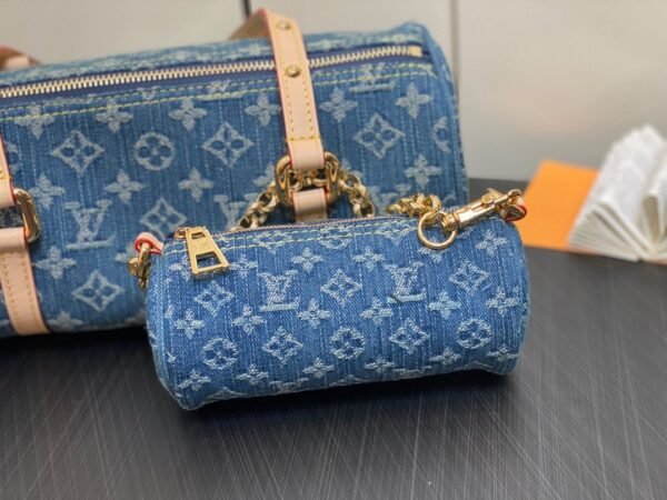 Louis Vuitton papillon denim bleu handbag