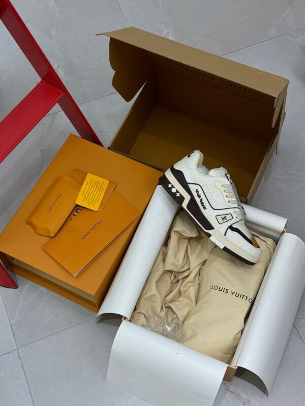 Louis Vuitton & tyler trainer WHITE embossed shoes