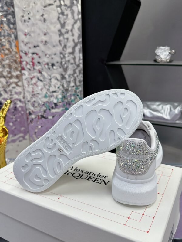 McQueen White shoes calfskin leather sneakers