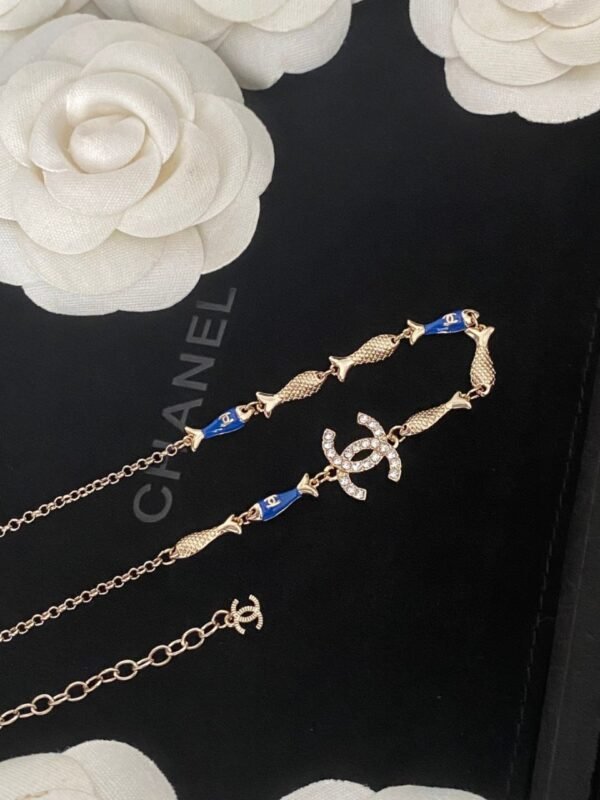 Chanel Gold Fish Necklace