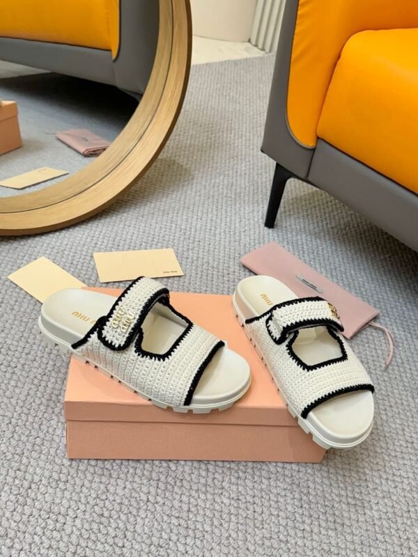 miumiu woolen knitted slippers