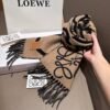 Loewe handwritten logo double-sided graffiti scarf