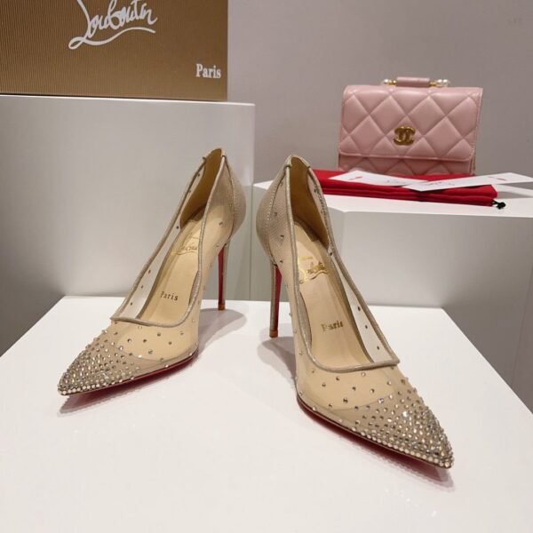 CistianLouboutin stiletto sandals with rhinestones, high-end version, 10cm highCistianLouboutin