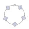 Van Cleef & Arpels Chalcedony Necklace VAC Chalcedony Four-Leaf Clover Five-Flower Bracelet Premium Edition