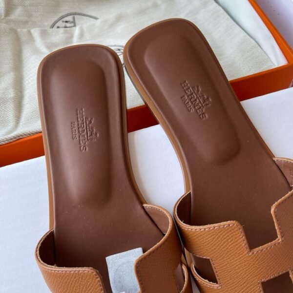 Hermès Oasis Epsom leather H sandals 1:1 material premium version 35-42