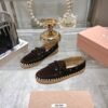 miumiu new loafer espadrille catwalk style premium version