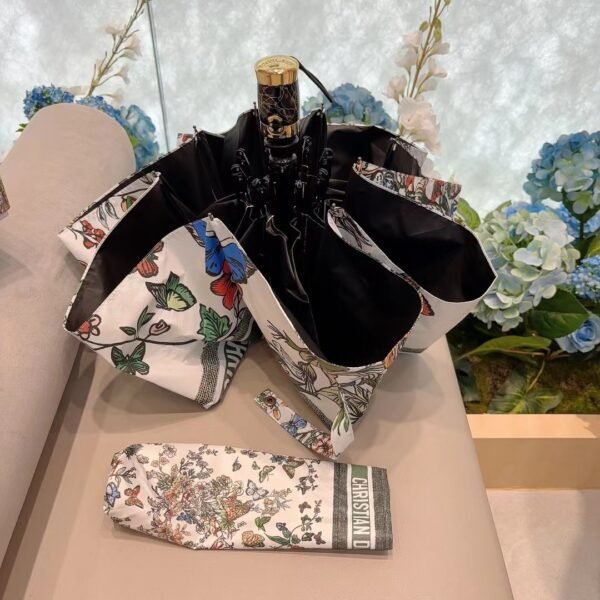 DIOR Folding Umbrella —weiss