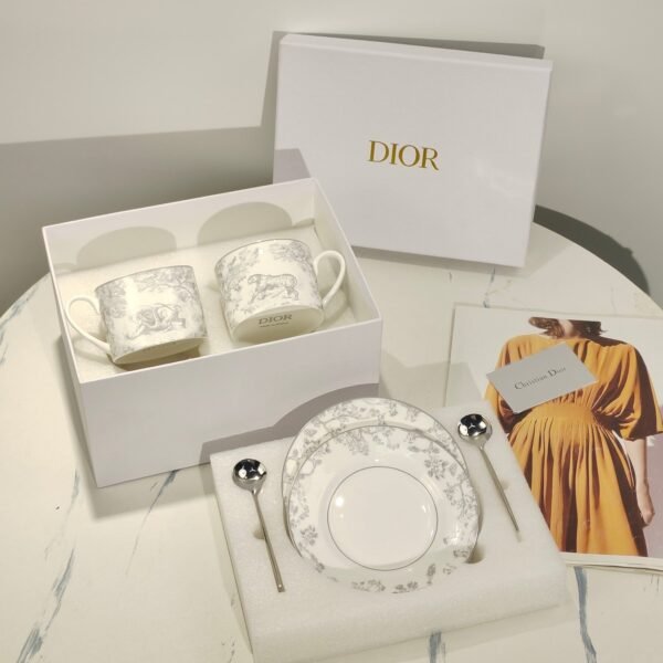 DIOR tiger print cup and saucer set