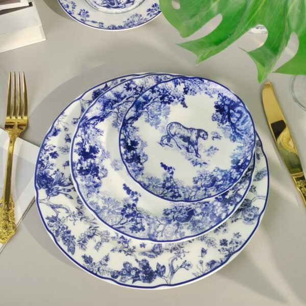 Dior wild charm Jouy Tiger series bone china plates and tableware