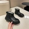 UGG winter new vintage washed cowhide thick soled slip-on wool and fur snow boots