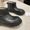 UGG winter new vintage washed cowhide thick soled slip-on wool and fur snow boots