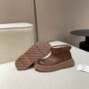 UGG winter new vintage washed cowhide thick soled slip-on wool and fur snow boots