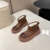 UGG winter new vintage washed cowhide thick soled slip-on wool and fur snow boots