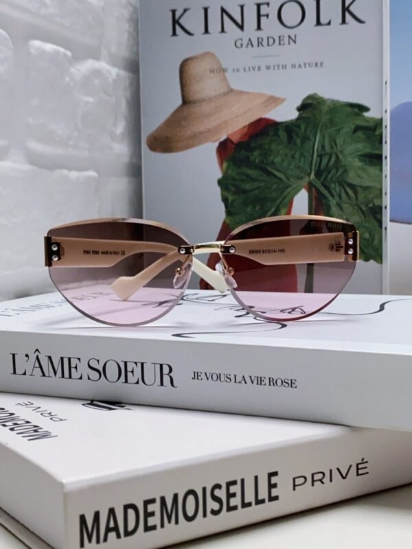 miumiu New Frameless Sunglasses Women Retro Sunglasses 1：1 Premium