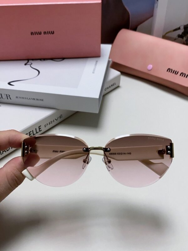 miumiu New Frameless Sunglasses Women Retro Sunglasses 1：1 Premium