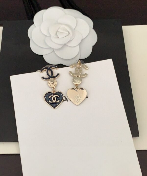 Chanel heart earrings
