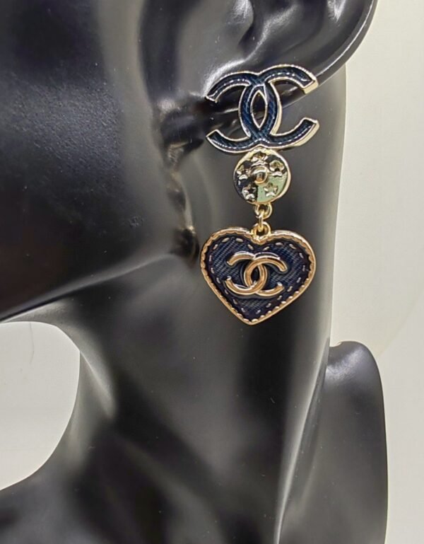 Chanel heart earrings