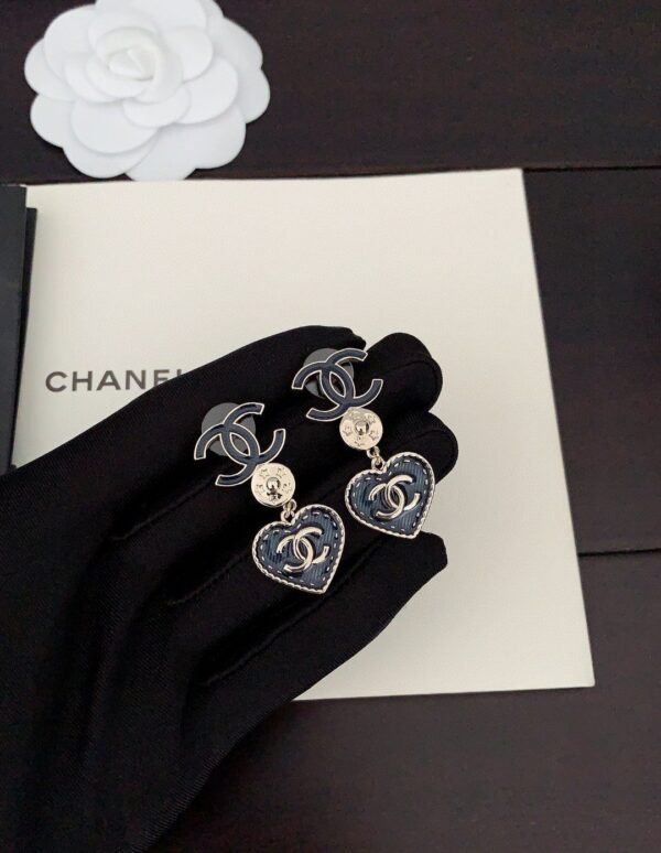 Chanel heart earrings