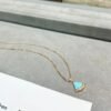 Bulgari classic small fan necklace with diamonds and turquoise Premium