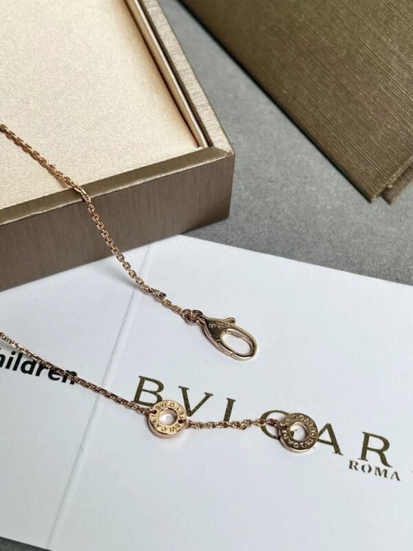 Bulgari classic small fan necklace with diamonds and turquoise Premium