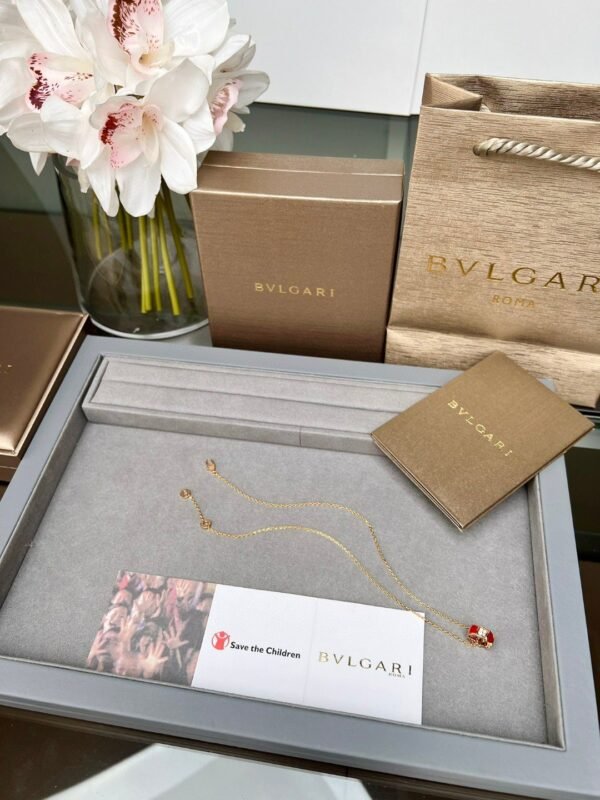 Bulgari diamond snake bone mother-of-pearl necklace Premium