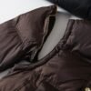 Celine down jacket solid color detachable sleeves hooded down long sleeve jacket