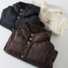 Celine down jacket solid color detachable sleeves hooded down long sleeve jacket