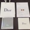 DIOR Latest black five-pointed star cd earrings premium version