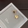 DIOR Latest black five-pointed star cd earrings premium version